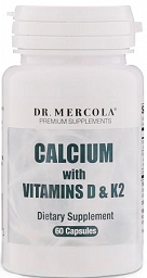 Wapń z witaminą D3 i K2 60 kaps Dr Mercola - suplement diety